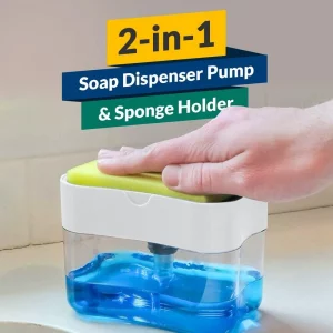 2 in 1 Soap Pump Dispenser - soap dispenser - sponge holder for kitchen - kitchen soap dispenser
