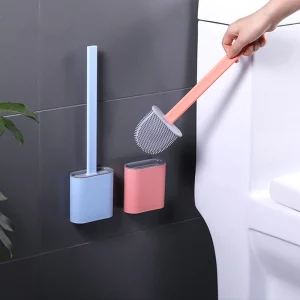 Silicone Bathroom Brush, Toilet cleaning Brush, wall mounted toilet brush with holder