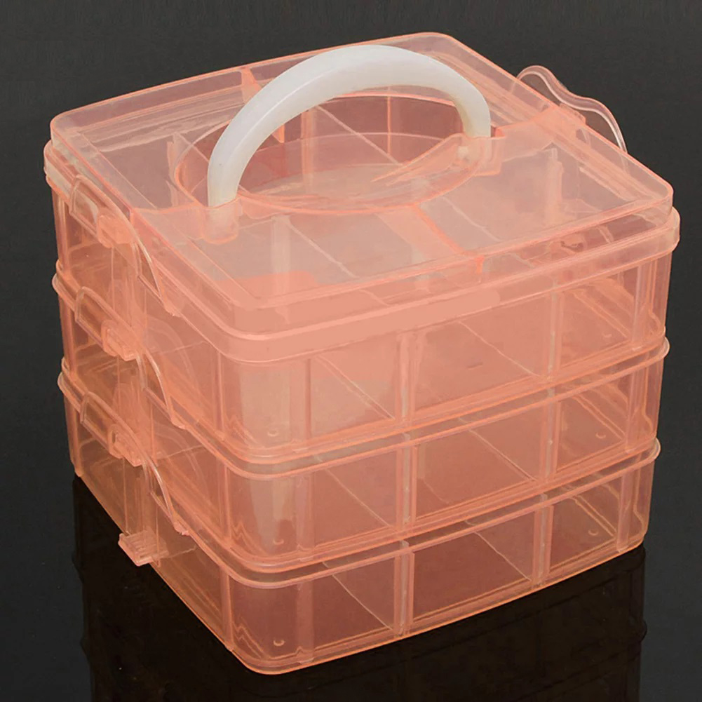 18 Compartments transparent jewellery box
