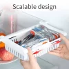Fridge Storage Basket cabinet basket foldable storage rack collapsible storage basket adjustable expandable basket space saver food organizer