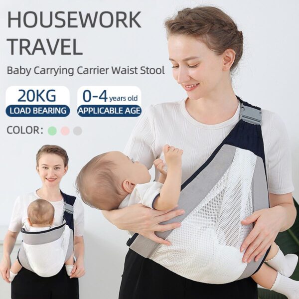 Baby Sling Baby Sling Carrier Adjustable Baby Holder Cloth Fabric Lightweight Baby Sling Wrapped Sling Hip Baby sling breathable baby mesh carries sling