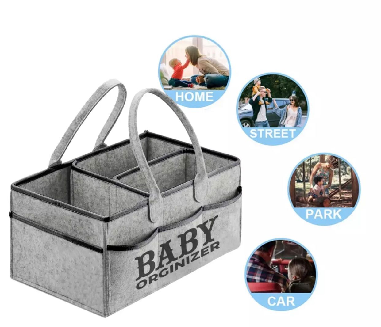 thumbnail image 2 of PHILORN Baby Diaper Caddy Organizer 2 of 13