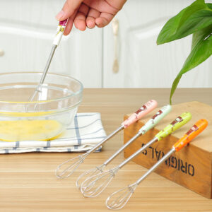 Mini Hand Beater Beater Manual Mini Whisk Mixer Tool Stainless Steel Manual Whisk Ceramic Handle Mini Hand Whisk Beater mini egg beater