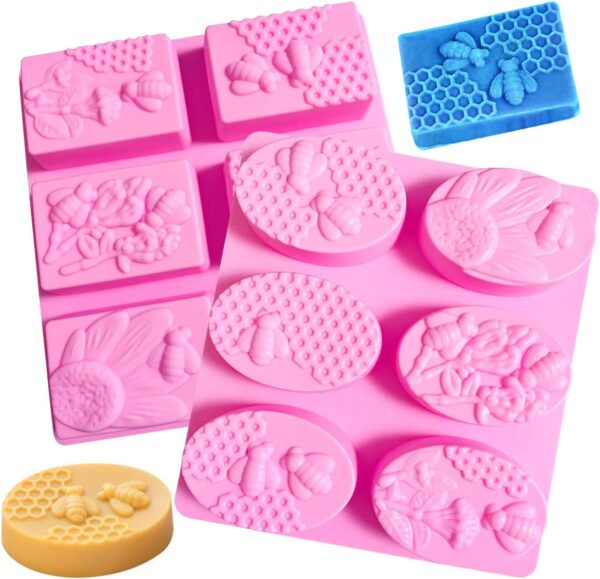 Soap Mold Big silicon liner Silicone Soap Mold for Soap Making 3D Handmade Craft Flowers Bathroom Kitchen Soap Mold silicon soap mold