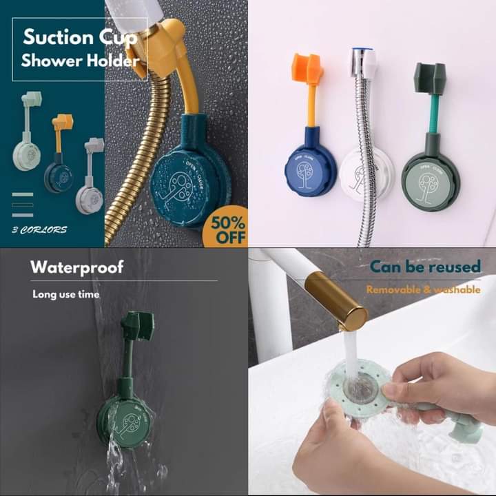 2024 Shower Head Holder 360 Rotating Suction Cup Shower Holder