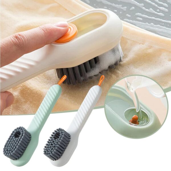 Multifunctional Cleaning Brush with Liquid Compartment Soft Fur Brush with Soap Dispenser cleaning shoes brush cleaning shoes brush