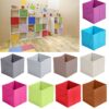 Foldable Storage Cubes Organizer Basket Bin Storage Boxes Storage Container with Handles Drawer Dividers Clothes Closet Shelves Organizer Cube Folding Storage Boxes Nursery Toy Bins