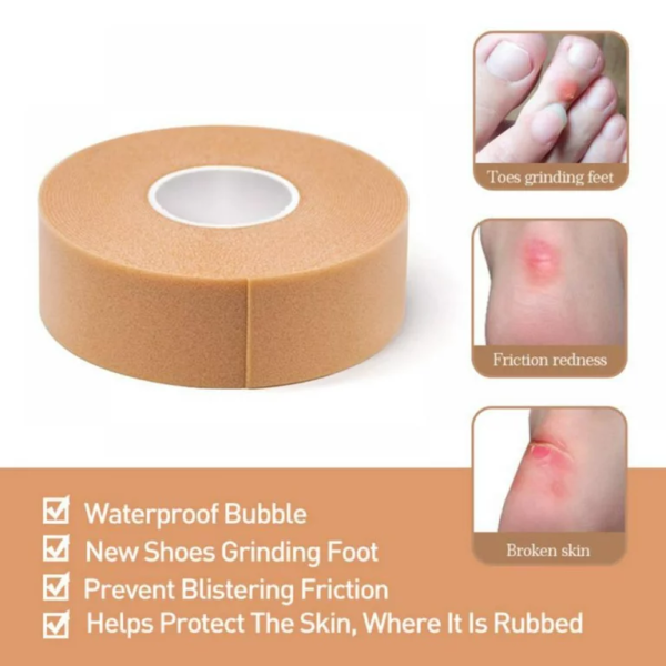 Healing Plaster Tape Multifunctional Anti Wear Tape High Heal Feet Pads Waterproof Medical Foam Tape Multifunctional Bandage Adhesive Tape Medical Bandage Plaster Tape First Aid Kits Heel Foot Pad Sport Safety Medical Rubber Pads