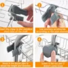 Metal Faucet Rack Stainless Steel Faucet Storage Rack Stainless Steel Sink Candy Hanging Basket Drain Rack Kitchen Bathroom Soap Storage Holder Adjustable Sink Rag Adjustable Kitchen tools