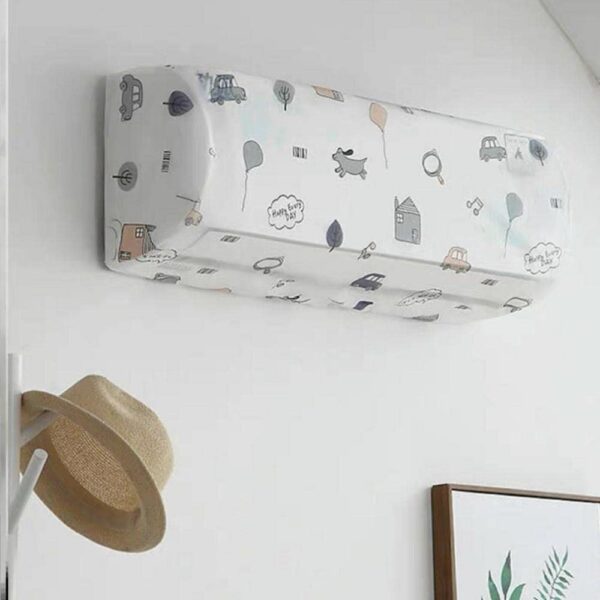 1 Ton Dust And Water Proof AC Cover, Indoor Air Conditioner Cover, printed ac cover, Air Conditioner Cover, Foldable Anti-scratch Air Conditioning Cover, Air Conditioner Inner Cover, wall mounted air conditioner cover