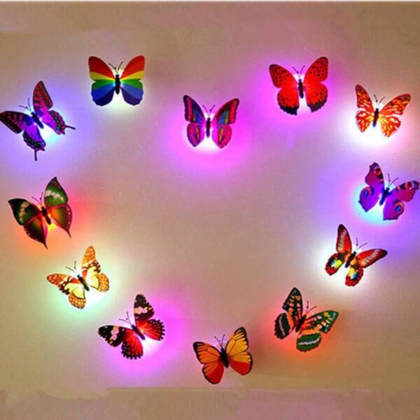 Butterfly LED Night Light, Beautiful Wall Night Lights , Kids Room LED Lights, Wall Sticker Lights, Butterflies Night Light, Lovely Butterfly LED Night Light, Color Changing Light Lamp, Home Decorative Wall Nightlights,