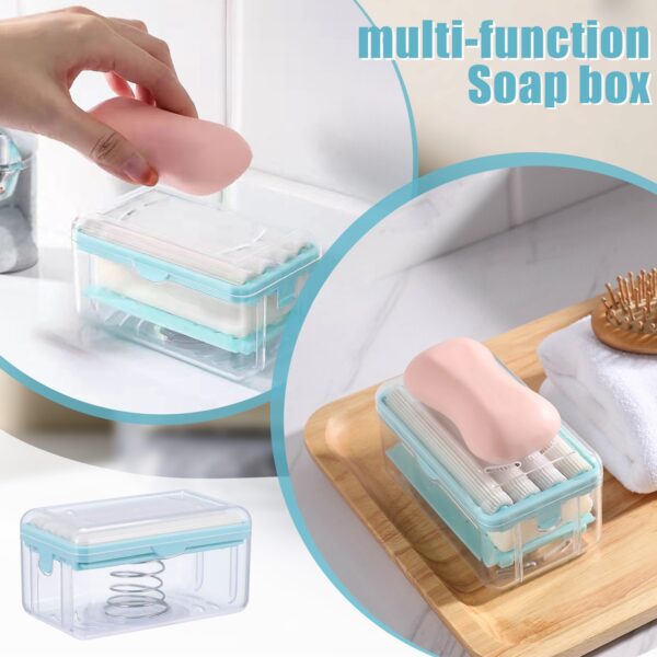 Foaming Soap Dish, Creative Soap Roller, Hands Free Soap Box, Bathroom Accessories, Drain Soap Holder, Drain Storage Rack