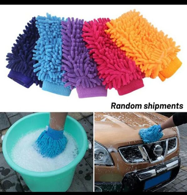 Microfiber Gloves, Water Absorption Hand towel, Microfiber Cleaning Mitt, Wet and Dry Microfiber Cleaning Hand Duster, Micro Fiber Car Washing Glove , house hold cleaner gloves,