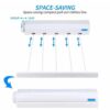 Retractable 5 Line Hang Drying Rack, Automatic Telescopic Clothesline, Flexible Clothesline, Wall Mounted Clothes Line, Balcony Drying Rack Household Clothesline, Cloth Hanging Nylon Rope