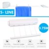 Retractable 5 Line Hang Drying Rack, Automatic Telescopic Clothesline, Flexible Clothesline, Wall Mounted Clothes Line, Balcony Drying Rack Household Clothesline, Cloth Hanging Nylon Rope