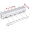 Retractable 5 Line Hang Drying Rack, Automatic Telescopic Clothesline, Flexible Clothesline, Wall Mounted Clothes Line, Balcony Drying Rack Household Clothesline, Cloth Hanging Nylon Rope