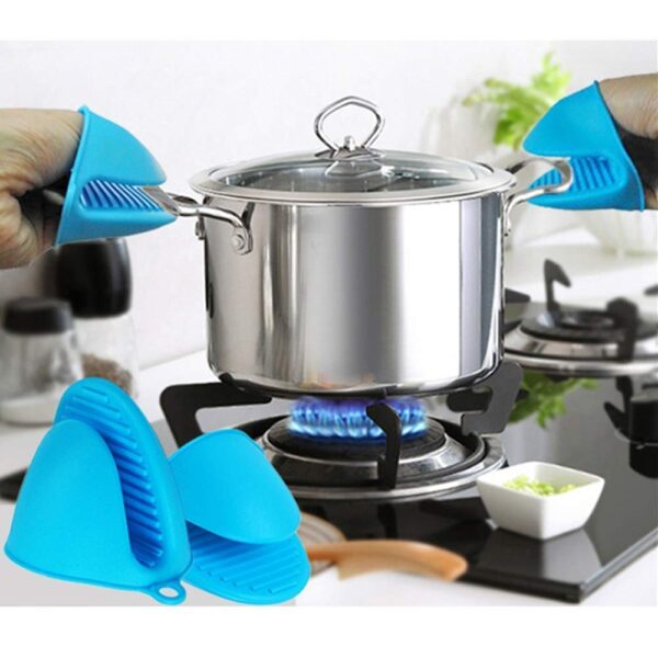 Silicon Pot Holder Gloves, Silicone Heat Resistant Gloves , pot holders Non Stick Anti-slip, Bowel Holder Baking Oven, baking tools, Cooking Finger Protector