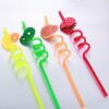 Spiral fancy straw, Fruit Drinking Straw, Funny Crazy Spiral Straws, Plastic Fancy Spiral Straw,