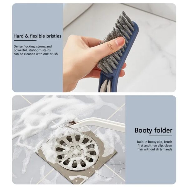 New bathroom cleaning brush gap brush two-in-one small clip hair