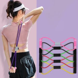 Chest Expander Yoga Rope, Exercise Resistance Tube, Fitness Rubber Elastic Bands, Rope Workout Muscle, Back Stretch Rope, Shoulder Training Device, Resistance Band Tensioner,
