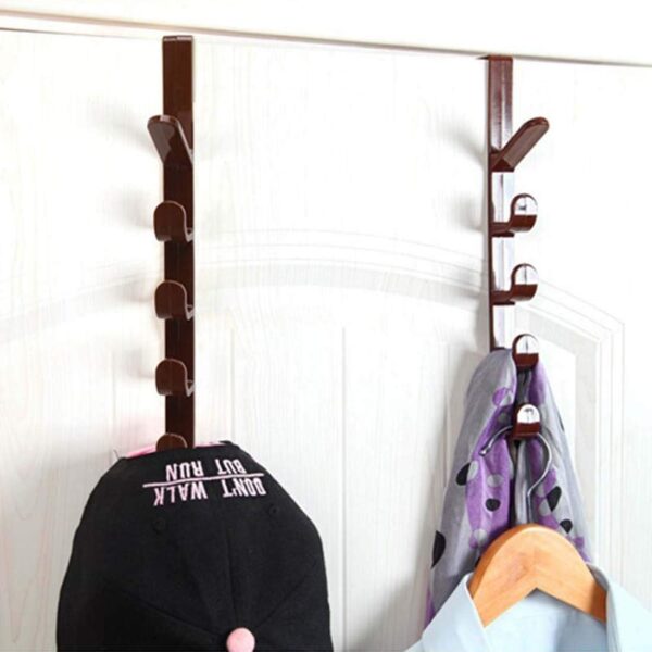 Door Organizer Hanger, Door Organizer Holder, Coat Rack, Door Hanger Hook, Clothes Holder with 5 Hooks,