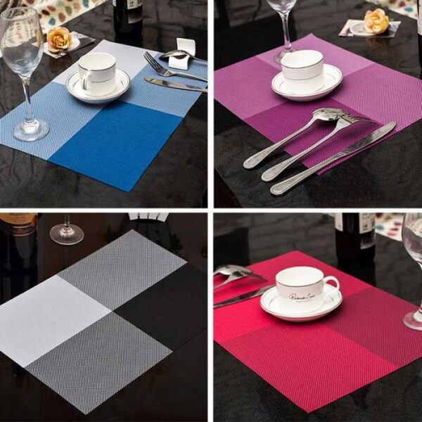 PVC Dining Table Mat, Table Placemat Mat, Water-resistant mat, Kitchen Dining Table Mats, Washable Table Pad, Multicolor table mat,