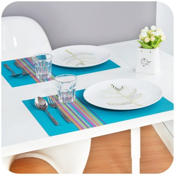PVC Dining Table Mat, Table Placemat Mat, Water-resistant mat, Kitchen Dining Table Mats, Washable Table Pad, Multicolor table mat,