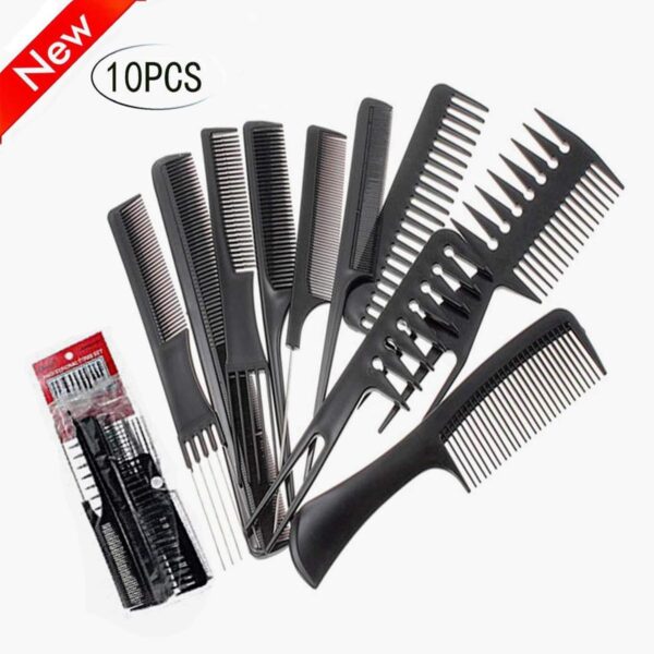 10 Pcs Set Hairdressing Combs, professional hair combs, Combs Anti-Static Salon, Styling Tool Set Combs, Multifunctional Hair Design, Barber Hair Combs Set, Hairdressing Combs Curly,