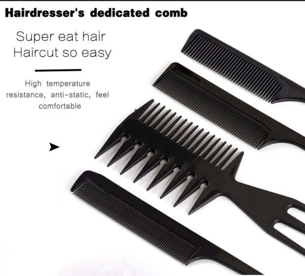 Professional hairdressing shop combs