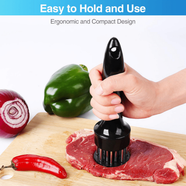 Meat Tenderizer Tool - Round Meat Tenderizer Tool - Stainless Steel Steak tenderizer - Meat Hammer - Needle Large Steak Tenderizer