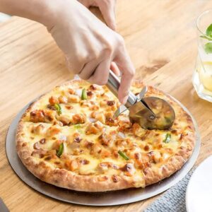 Stainless Steel Pizza Cutter, Pizza Cutter, Pizza Knife, Pizza Slicer, Bread Cake Divider, Portable Pie Pizza Shovel, Baking Accessories, Glad Pizza Cutter Wheel, server Pizza Cutter,