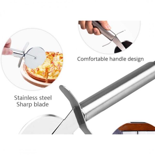 Stainless Steel Pizza Cutter, Pizza Cutter, Pizza Knife, Pizza Slicer, Bread Cake Divider, Portable Pie Pizza Shovel, Baking Accessories, Glad Pizza Cutter Wheel, server Pizza Cutter,