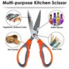 Stainless Steel Kitchen Scissors - Multipurpose kitchen scissors - Meat vegetable kitchen scissors - All in one kitchen scissors - Stainless steel kitchen shears