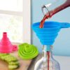 Foldable Kitchen Funnel, Liquid Oil Hopper, Tool Kitchen Funnel, Silicon Funnel, Oil Water Funnel, Funnel For Water Bottle Liquid Transfer, Collapsible Silicone Foldable Funnel,