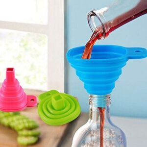Foldable Kitchen Funnel, Liquid Oil Hopper, Tool Kitchen Funnel, Silicon Funnel, Oil Water Funnel, Funnel For Water Bottle Liquid Transfer, Collapsible Silicone Foldable Funnel,