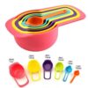 Multicolor Measuring Cups, Cup Spoon, Rainbow Measuring Cups, Spoons Set Colorful, Spoons 2 in 1,