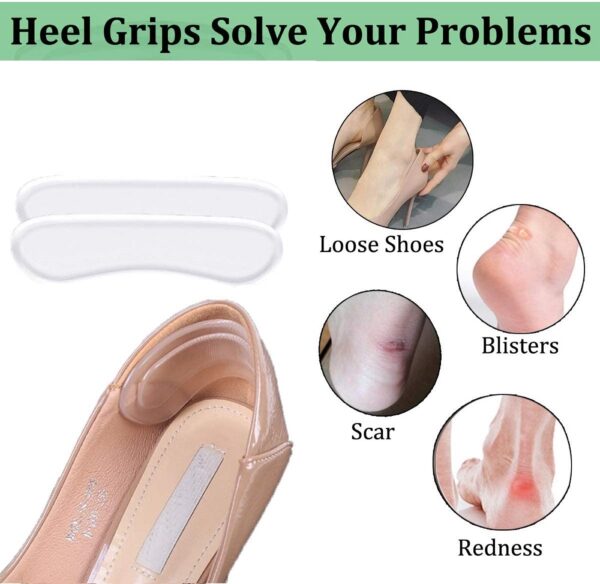 Transparent Liner Insole, Gel Silicone Heel Grip, Insole Shoe, Foot Care Protector, Patch Pain Relief, Shoe Insert Pads, Feet Cushion Shoes Insoles, Anti Slip Rubbing Self Adhesive Grips,