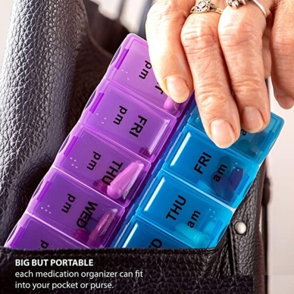 Travel Pill Box - Pill Box Organizer - Disposable Plastic Pill Box - Pill Case - Small Pill Container - Portable Travel Cute Pill Box - Weekly Pill Organizer