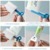 Toothpaste Tube Squeezer, Tube Squeezer Roller, Multifunctional Tube Holder, Rotate Plastic Squeezer Roller, Manual Extruder Toothpaste Clip, Paste Squeezer Holder Dispenser, Manual Rotary Paste, toothpaste Squeezer Device,