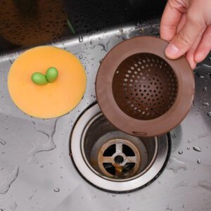 Radish Shape Sink Strainer - Anti-blocking Silicone Floor Drain Cover for Home Kitchen -Sink Filter Cartoon Radish Shape Sink Strainer