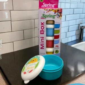 4 Mini Spring Bowl -Mini Container - Mini Container - Seal Cap Food Storage Box - Multi color Plastic Bowl - 4 Mini Spring Bowl Price in Pakistan