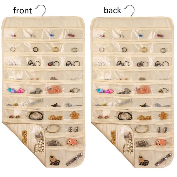 80 Pocket Hanging Jewelry Organizer , Jewelry Organizer Closet, Double Sided Jewelry Organizer, Pockets Hanger Hanging Jewelry,