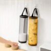 Mesh Plastic Bag Holder - Mesh Shopping Bag Holder - Hanging Shopper Holder -Garbage Bag Organizer - Grocery Bag Organizer - Plastic Bag Dispenser