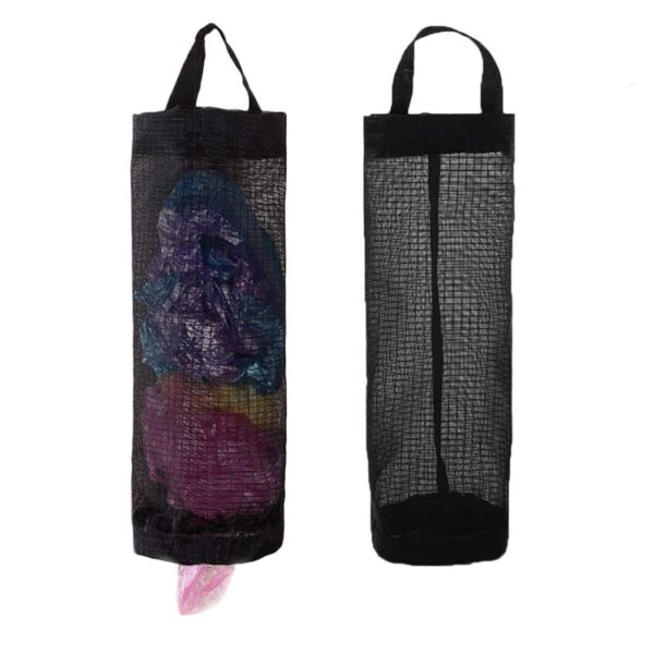 Mesh Plastic Bag Holder - Mesh Shopping Bag Holder - Hanging Shopper Holder -Garbage Bag Organizer - Grocery Bag Organizer - Plastic Bag Dispenser