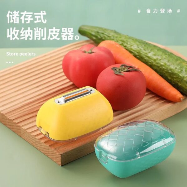 Fruit & Vegetable Peeler Storage Box, Food Grater, peeler, Fruit Peeler Cutter, Cucumber Sharpener Peeler, Kitchen Tool,