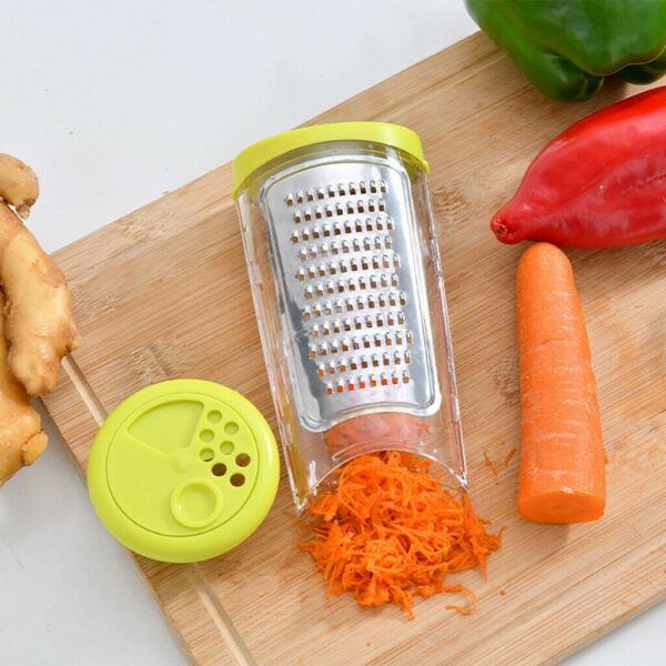 Grate and Shake Cheese Grater - Grate and Shake Table Grater - 2 in 1 Cheese Grater - Cheese Grater With Container - Stainless Steel Vegetable Grater