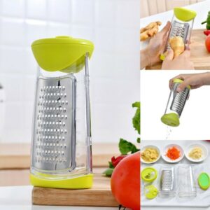 Grate and Shake Cheese Grater - Grate and Shake Table Grater - 2 in 1 Cheese Grater - Cheese Grater With Container - Stainless Steel Vegetable Grater