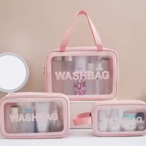 Toiletry Bags, Organizer Storage bags, 3Piece Transparent Organizers